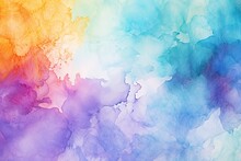 Abstract Watercolor Background. Hand-painted Background. Illustration. Abstract Colorful Watercolor Background For Graphic Design, AI Generated