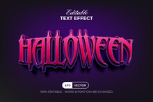 Halloween Text Effect 3D Style. Editable Text Effect.