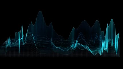 Wall Mural - Abstract element for music design equalizer. Dynamic spectrum line isolated on a background