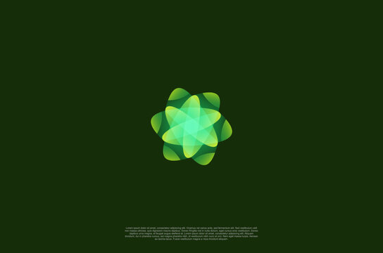 Abstract flower geometric rotation movement design. Vector illustration made of various overlapping elements.