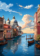 Travel poster - Venice city landscape