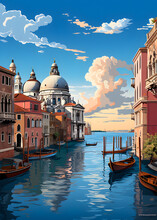 Travel Poster - Venice City Landscape
