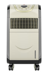 Wall Mural - Portable air conditioner, front view. 3D rendering isolated on transparent background