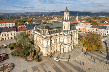 Wall Mural - Aerial view of the Nowy Sacz old town, Poland