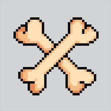 Pixel Art Illustration Bones. Pixelated Bones. Bones Icon Pixelated
For The Pixel Art Game And Icon For Website And Video Game. Old School Retro.