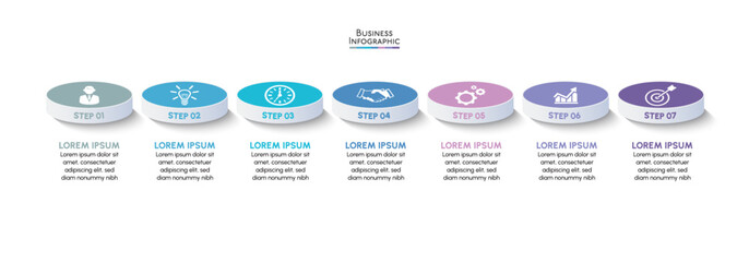 Business data visualization. timeline infographic icons designed for abstract background template milestone element modern diagram process technology digital marketing data presentation chart Vector