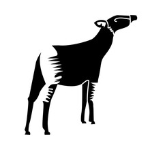 Okapi Of Wild Animal Solid  Icon Set