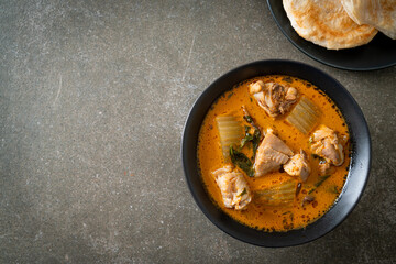 Wall Mural - Chicken curry soup with roti