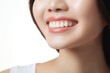 © tonstock - Beautiful female smile after teeth whitening procedure, Generative AI