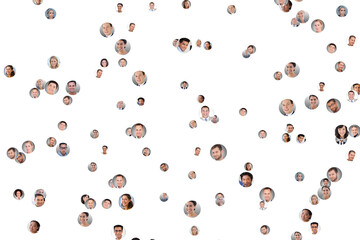Poster - Digital png illustration of network of connections on transparent background
