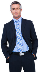 Aufkleber - digital png photo of caucasian businessman on transparent background
