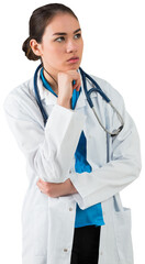 Poster - Digital png photo of biracial female doctor on transparent background