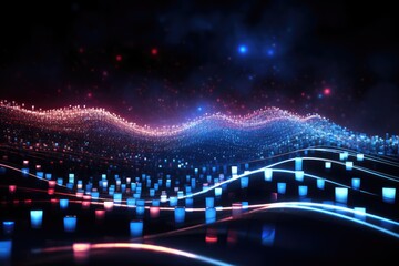 Cloud computing transfer big data on internet. futuristic digital technology .Generative AI
