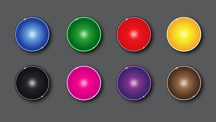 set of 8 buttons