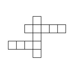 crossword concept icon, cross word graphic symbol, web flat vector illustration