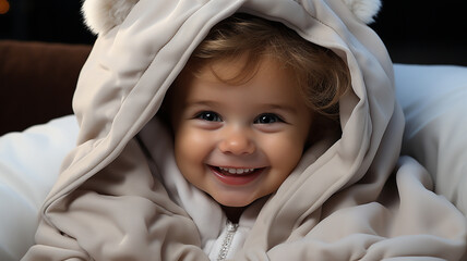 Sticker - little baby boy smiling