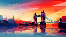 Illustration Of The Beautiful City Of London. United Kingdom