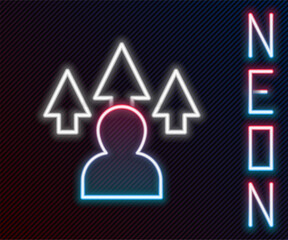 Aufkleber - Glowing neon line Web design and front end development icon isolated on black background. Colorful outline concept. Vector