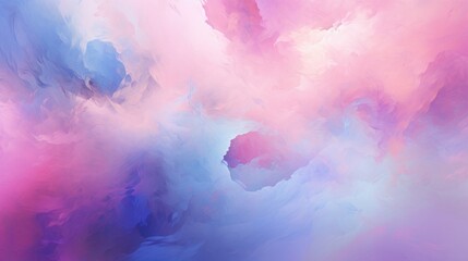 Wall Mural - celestial pink blue abstract cosmic space universe background, fairytale magic card, horizontal bann