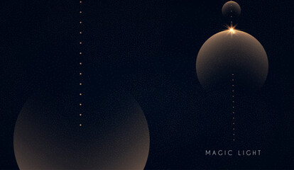 Wall Mural - magic and mystery light effect. sacred isoteric glow. cosmos, star and space transparent design.