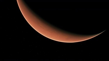 Wall Mural - incredible perspective of the sun-drenched Mars captured from a spacecraft revolving around the planet. elements furnished by NASA