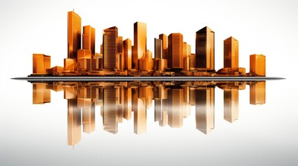 Wall Mural - City Skyline Central Business District, office Building, Generative AI