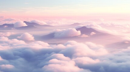  Aerial view White clouds in sky. Top. View from drone. Aerial bird's eye. Aerial top view cloudscape. Sky background