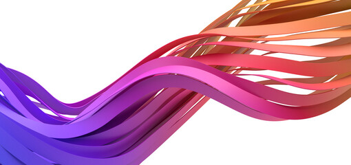 Abstract wavy lines, 3d render