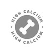 High calcium vector label. Rich in calcium sticker.