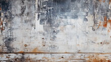 Grunge Background Of Old Wooden Planks With Peeling Paint