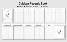 Chicken Records Book, Chicken Maintenance Journal Or Logbook