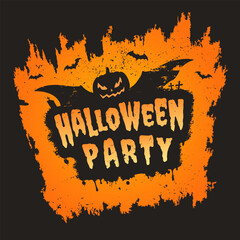 Sticker - Merry Halloween party banner colorful