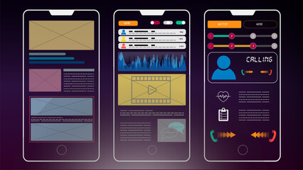 Mobile interface  layout and icon