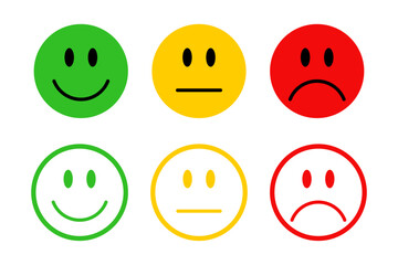 Wall Mural - smiley icon set