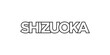 Shizuoka in the Japan emblem. The design features a geometric style, vector illustration with bold typography in a modern font. The graphic slogan lettering.