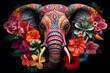 Heiliger Elefant mit Farben