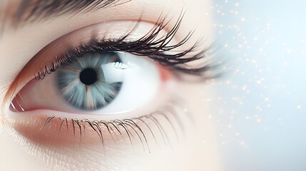 close up portrait of a woman eye