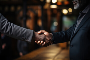 Wall Mural - International Cooperation. Leaders from different nations shaking hands, representing diplomatic efforts to maintain global peace. Generative Ai.