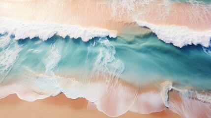 Wall Mural - wave, beach, summer, sand, sea, ocean, travel, nature, lagoon, paradise. background picture is wave of ocean beach. color of sea is navy and green blue. when wave impact at sand born of bubble so much