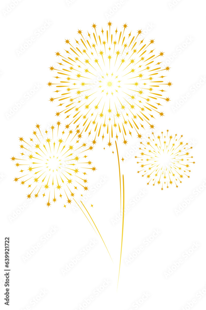 golden fireworks vector for new year element Stock Vector | Adobe Stock