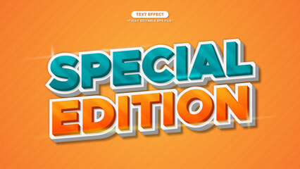 Poster - Special Edition Glow Style Text Effect with orange background and Fully Editable font and text