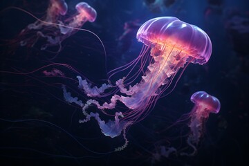 Wall Mural - jelly fish in the water