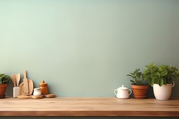 Wall Mural - a shelf with pots