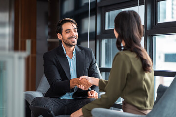 Wall Mural - Male mature caucasian ceo businessman leader with diverse coworkers team executive managers group meeting. Multicultural professional businesspeople working together on research plan boardroom.