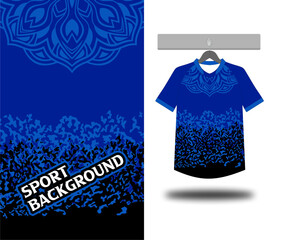 Wall Mural - shirt mandala design template sport jersey vector