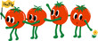 © jutamas - Tomato cartoon vector, tomato cartoon character, healthy tomato gang