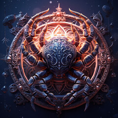 Wall Mural - Cancer zodiac sign.
