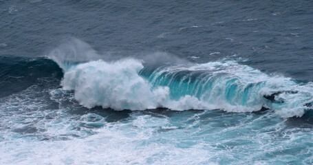 Wall Mural - Waves in Atlantic Ocean, Porto Moniz, Madeira Island Portugal