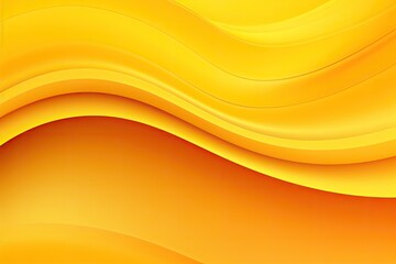 Poster - abstract orange background with smooth wavy lines illustration, abstract folded paper effect. bright