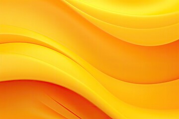 Poster - abstract orange background with smooth wavy lines, 3d render, abstract folded paper effect. bright c